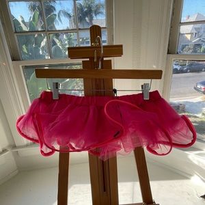iHeartraves Hot Pink White LED Light Up Tutu Petticoat